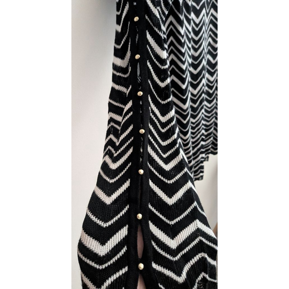 Women's White House Black Market Chevron Stitch V-Neck Tunic Sweater M - Picture 6 of 10